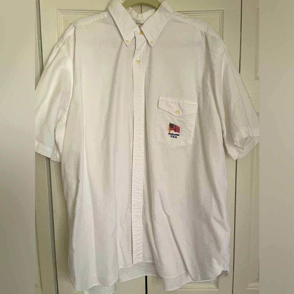 White, button up, Ralph Lauren shirt!